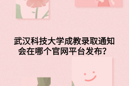 武汉科技大学成教录取通知会在哪个官网平台发布？