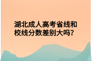 湖北成人高考省线和校线分数差别大吗？