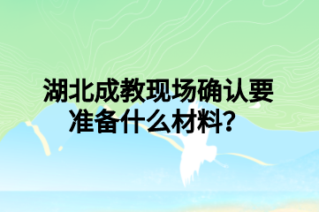 湖北成教现场确认要准备什么材料？