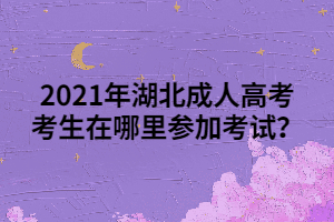 <b>2021年湖北成人高考考生在哪里参加考试？</b>