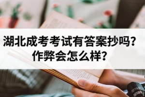 湖北成考考试有答案抄吗？作弊会怎么样？