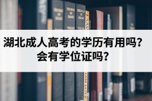 湖北成人高考的学历有用吗？会有学位证吗？