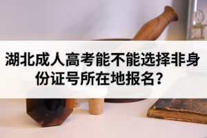 湖北成人高考能不能选择非身份证号所在地报名？网上报名后能不能修改信息？