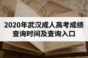 2020年武汉成人高考成绩查询时间及查询入口是怎样的？