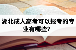 湖北成人高考可以报考的专业有哪些？