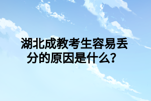 湖北成教考生容易丢分的原因是什么？