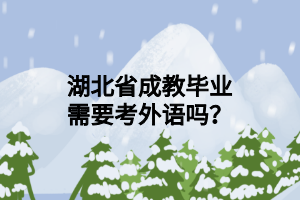 湖北省成教毕业需要考外语吗？