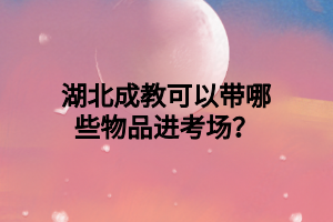 湖北成教可以带哪些物品进考场？