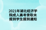 2021年湖北经济学院成人高考录取未报到学生报到通知