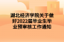 湖北经济学院关于做好2022届毕业生毕业预审核工作通知