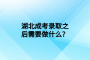 湖北成考录取之后需要做什么？