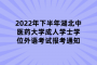 2022年下半年湖北中医药大学成人学士学位外语考试报考通知