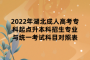 2022年湖北成人高考专科起点升本科招生专业与统一考试科目对照表