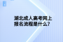 湖北成人高考网上报名流程是什么？